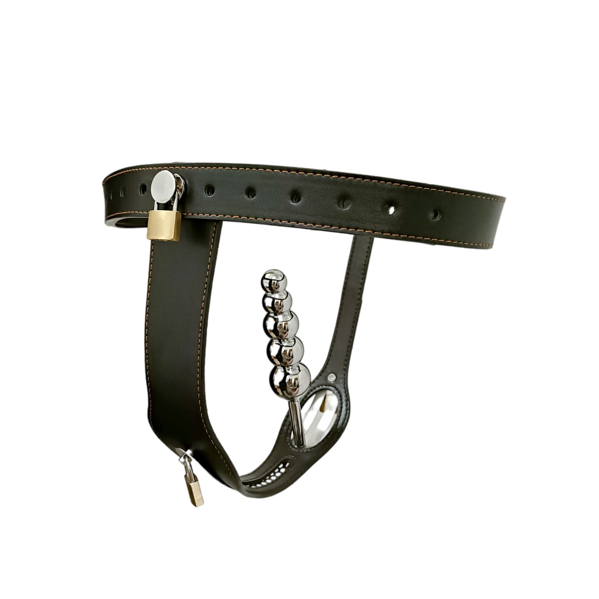 PU Leather Chastity Belt for Women with Detachable Anal Plug and Vagina Plug ChastityBondage PU Leather Chastity Belt for Women with Detachable Anal Plug and Vagina Plug ChastityBondage