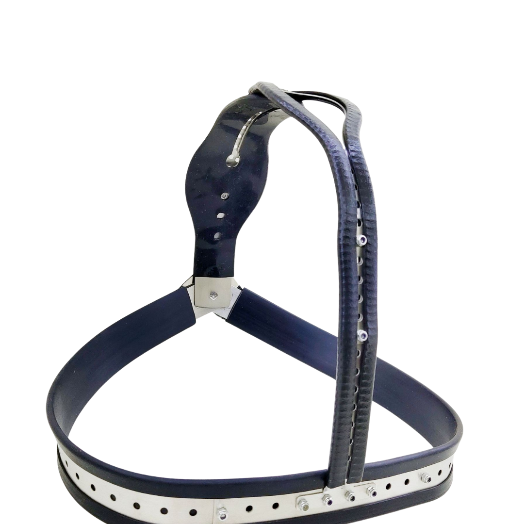 black female chastity belt device with heart lock vagina lock cage