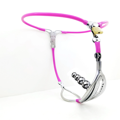 Invisible Female Chastity Belt with Anal Opening and Detachable Vagina Plug