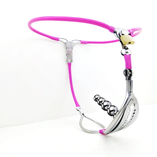 Invisible Female Chastity Belt with Anal Opening and Detachable Vagina Plug