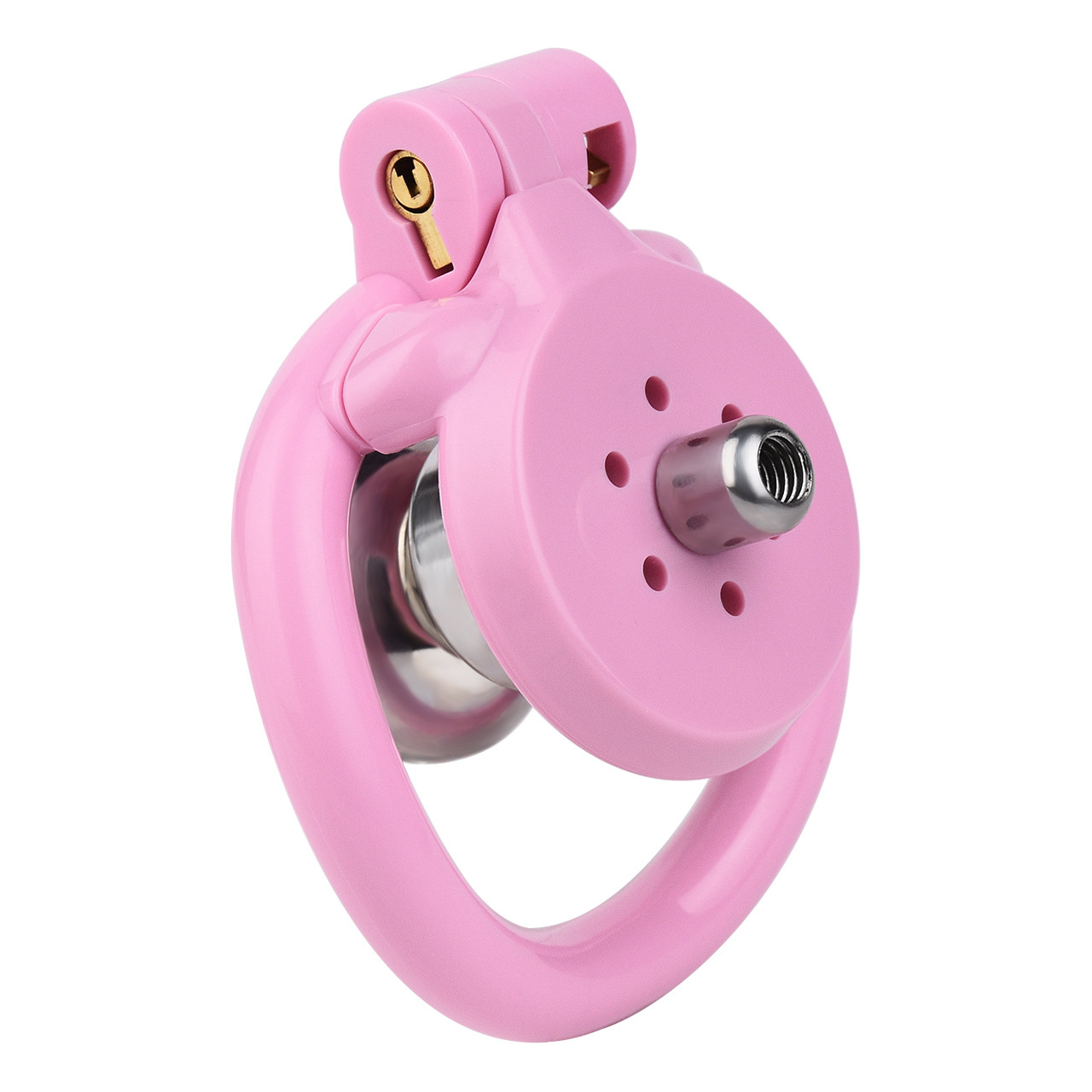 Plastic Flat Inverted Chastity Cage - Black/Pink/Blue/White