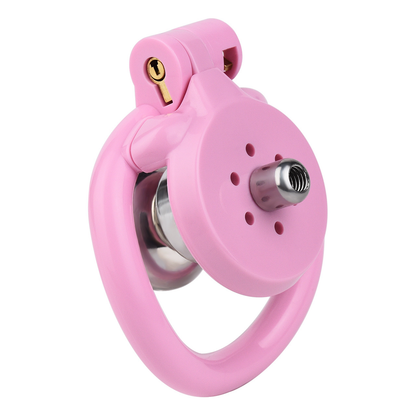 Plastic Flat Inverted Chastity Cage - Black/Pink/Blue/White