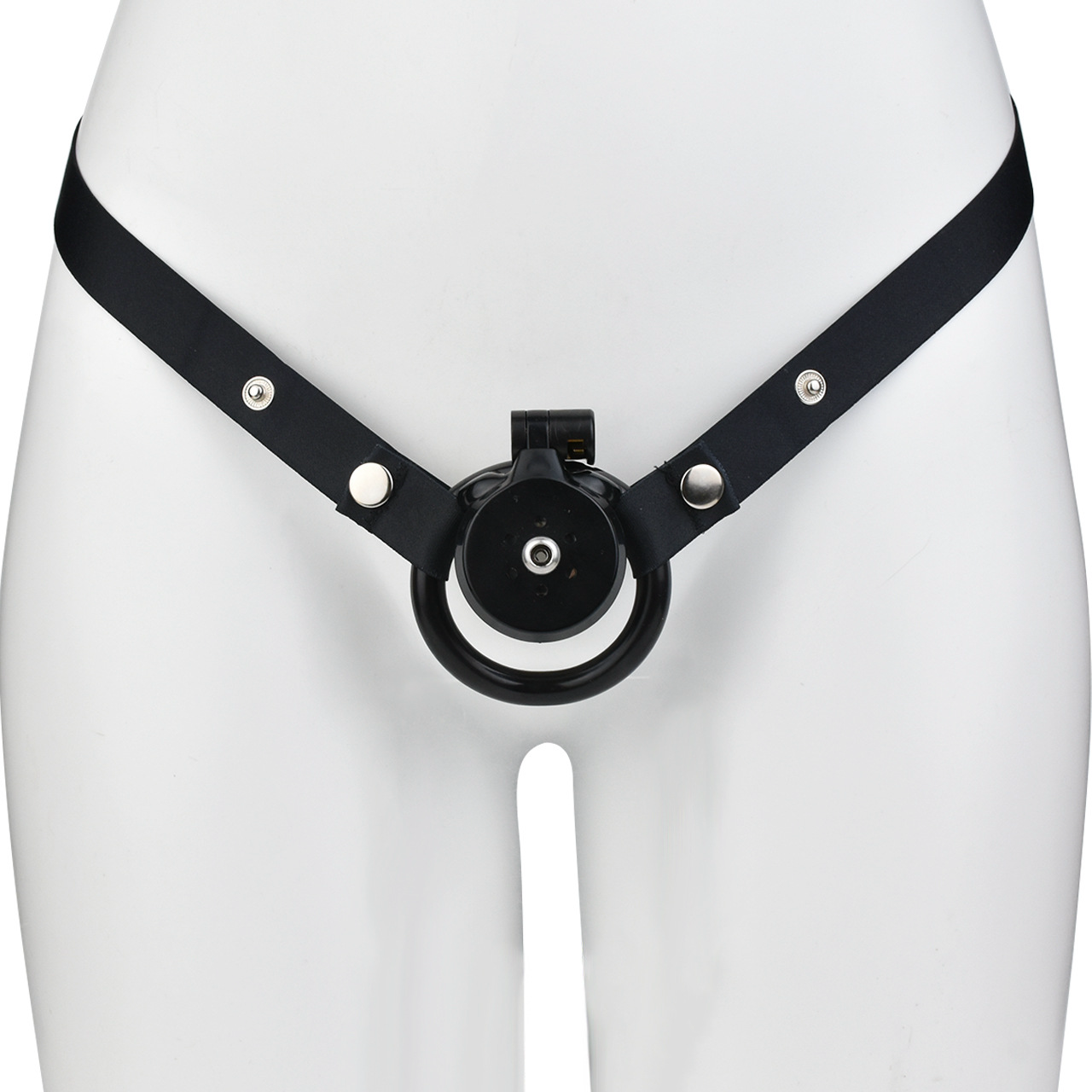 Plastic Flat Inverted Chastity Cage - Black/Pink/Blue/White