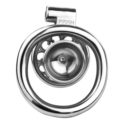 Detachable Flat & Inverted Hollow Heart Chastity Cage with Silicone/Metal Catheter