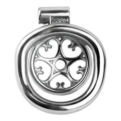 Detachable Flat & Inverted Hollow Heart Chastity Cage with Silicone/Metal Catheter