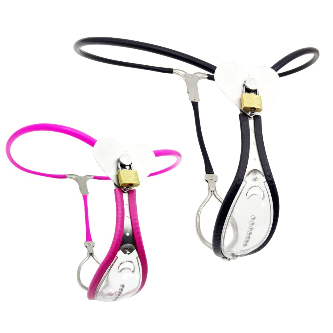Lite See-Through Heart Lock Chastity Belt for Women - ChastityBondage