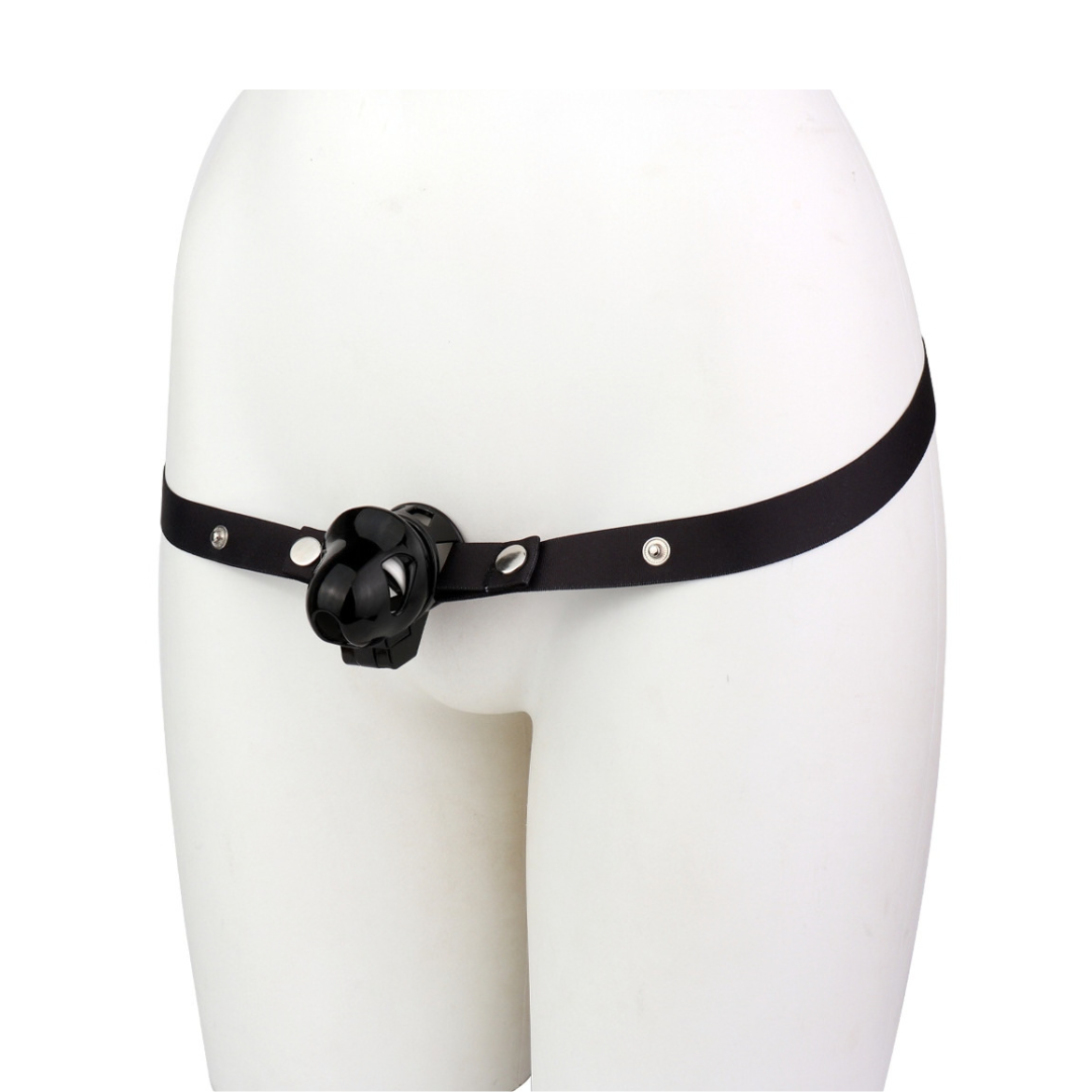 Black Glans Chastity Lock Male Cock Cage BDSM Penis Restraint Devices