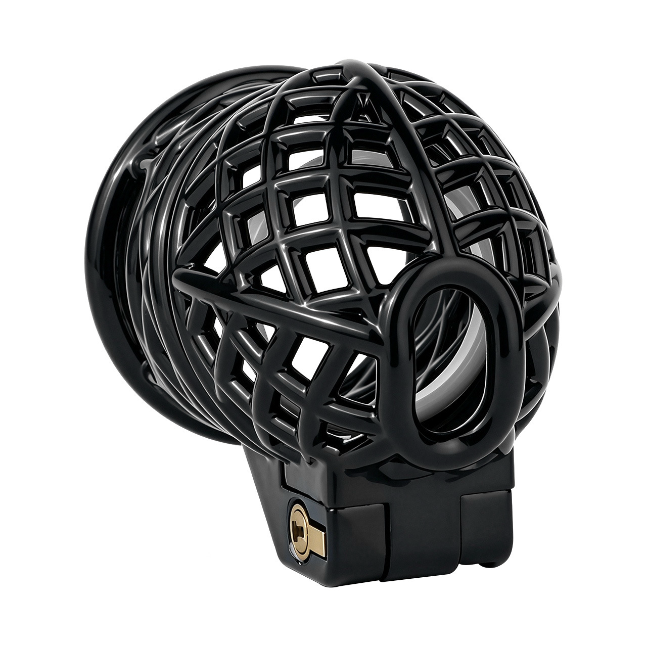 Lightweight Nest Glans Chastity Lock Black Pink Resin Cock Cage for Men and Sissy