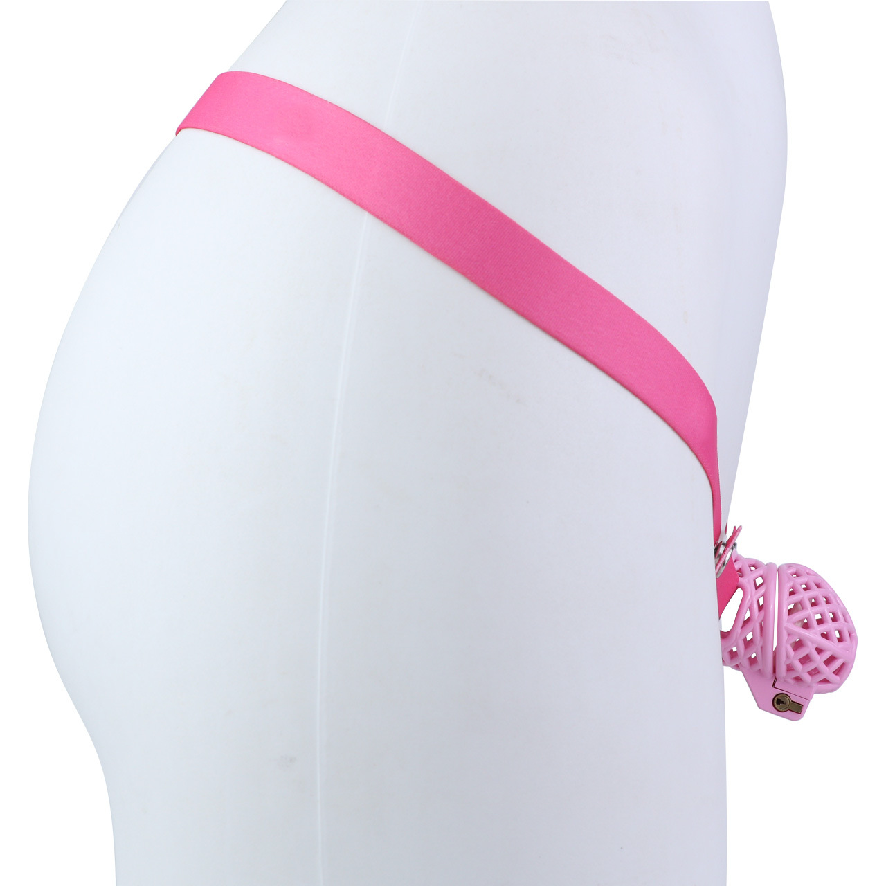Lightweight Nest Glans Chastity Lock Black Pink Resin Cock Cage for Men and Sissy