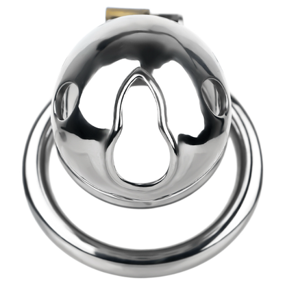 Vent-Cut Chastity Cage with Pussy Silicone Catheter