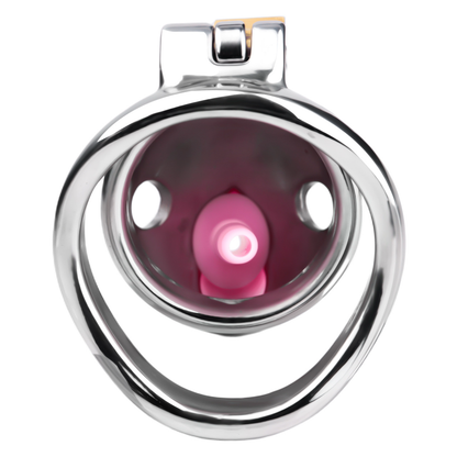 Vent-Cut Chastity Cage with Pussy Silicone Catheter