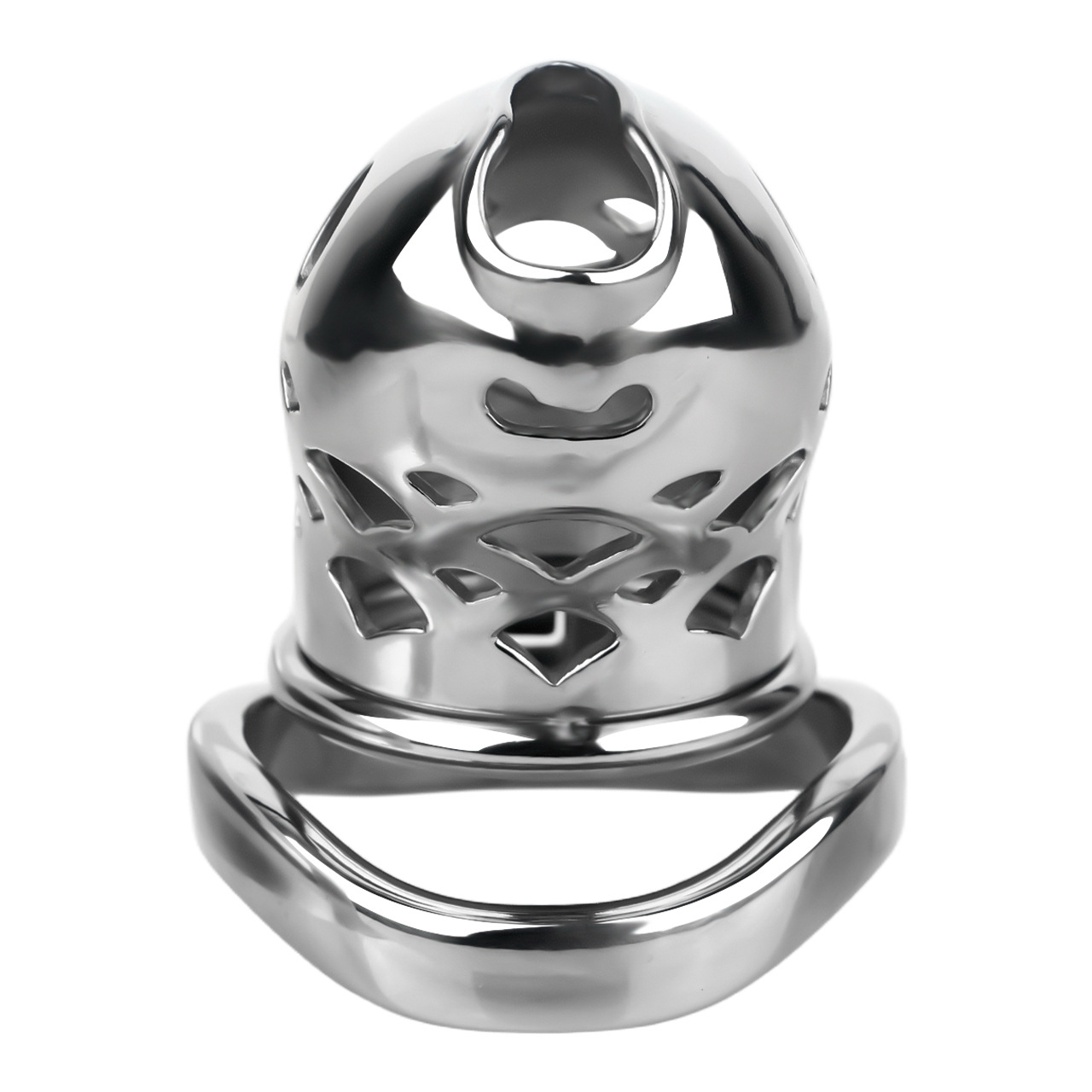 Vent-Cut Chastity Cage with Pussy Silicone Catheter