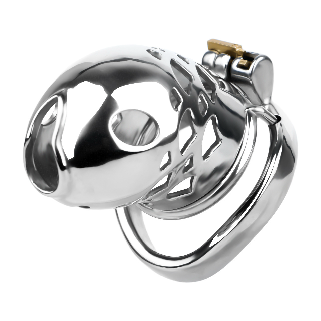 Vent-Cut Chastity Cage with Pussy Silicone Catheter