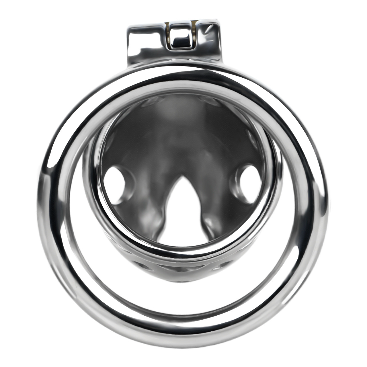 Vent-Cut Chastity Cage with Pussy Silicone Catheter