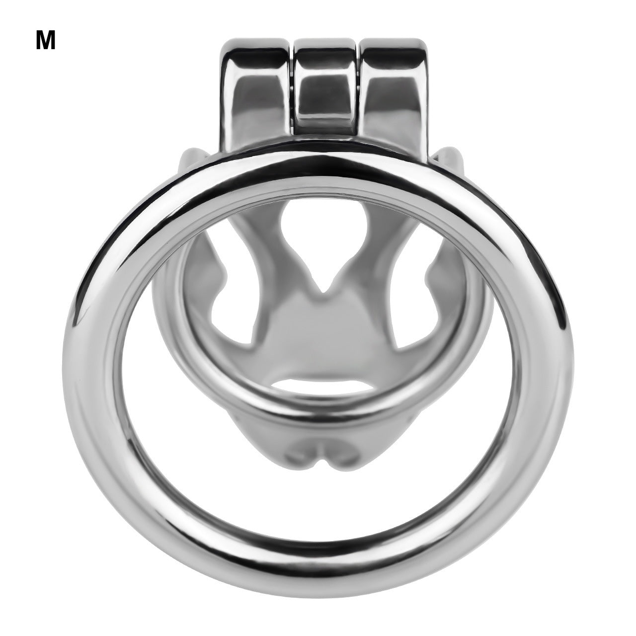 Silver Metal Cobra Chastity Cage Small Medium Large Cock Lock for Men