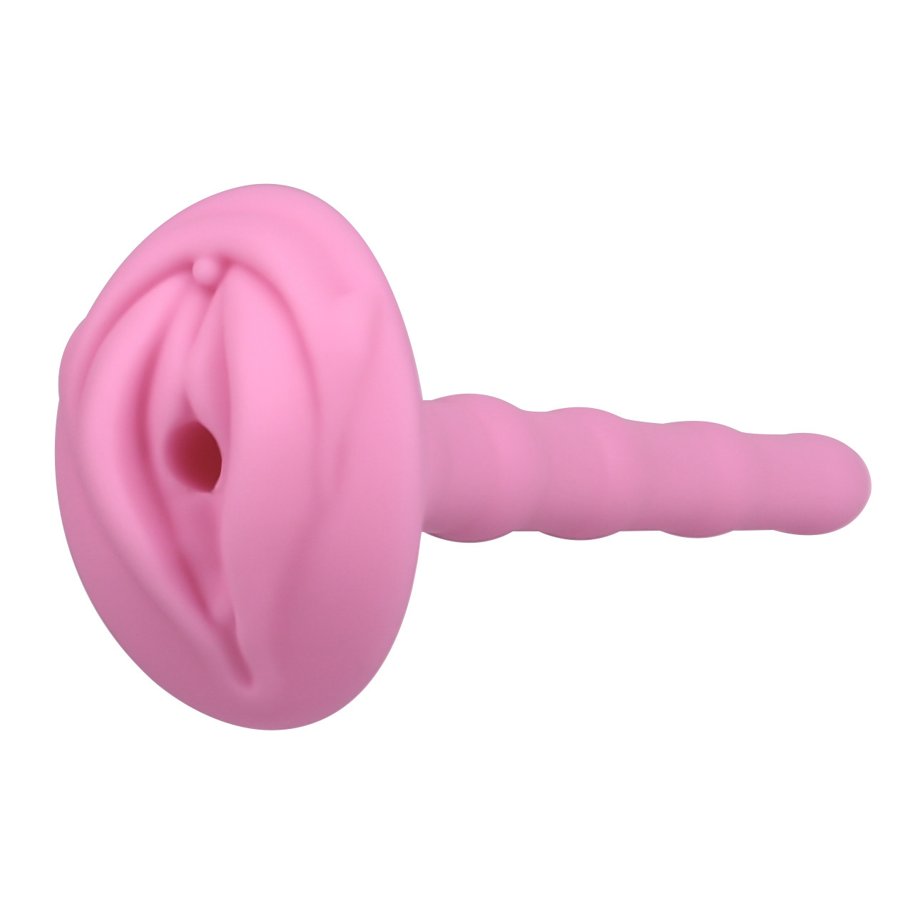 Metal Fishmouth Chastity Cage with Anti-Drop Ring and Realistic Pussy Pee Tube