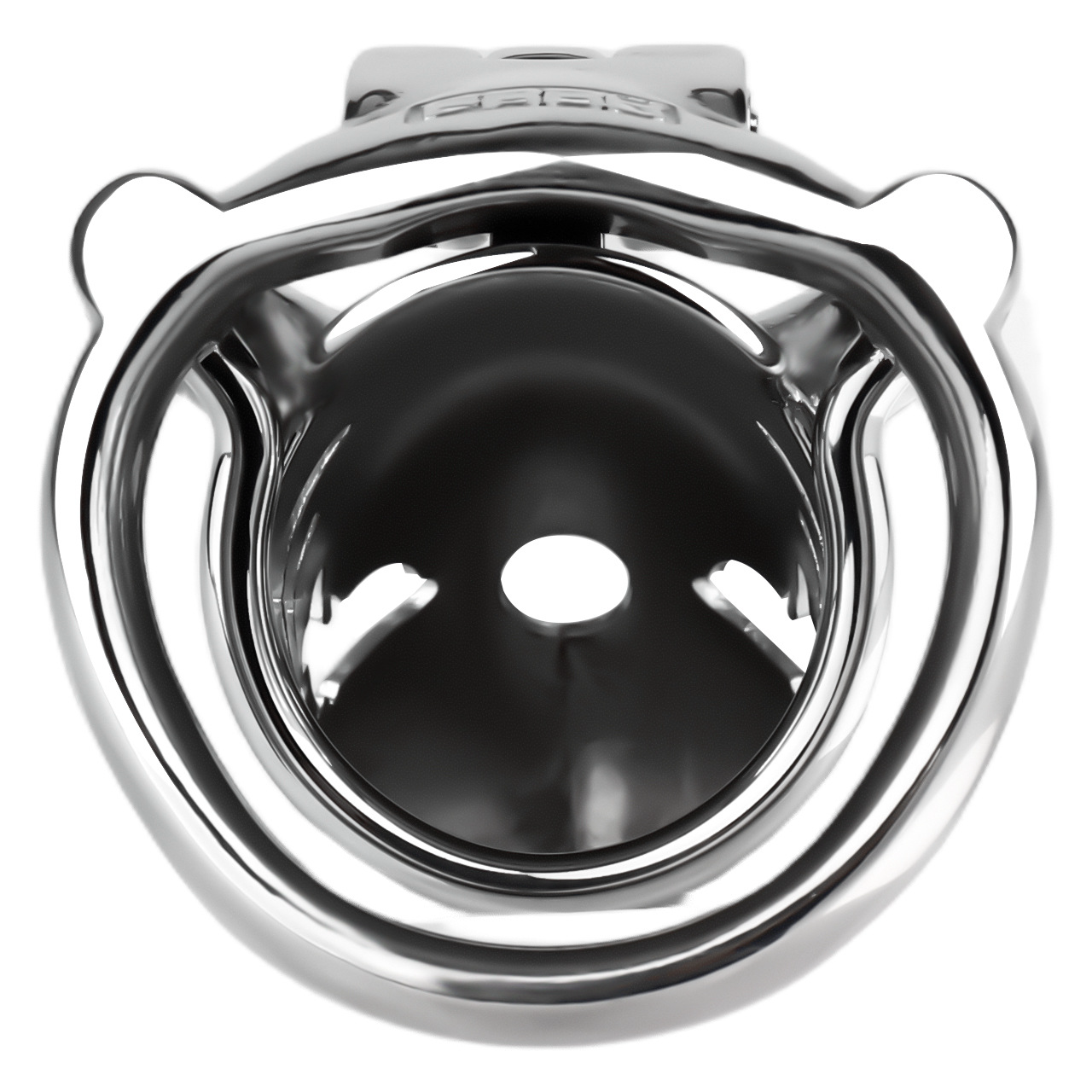 Metal Fishmouth Chastity Cage with Anti-Drop Ring and Realistic Pussy Pee Tube