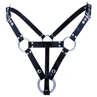 Tiny Inverted Chastity Cage with PU Belt Negative Cock Cage for Sissy Crossdressers
