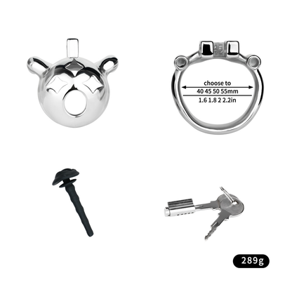 Small Metal Chastity Cage with Black or Pink Soft Pussy Catheter Cock Lock for Men and Sissy