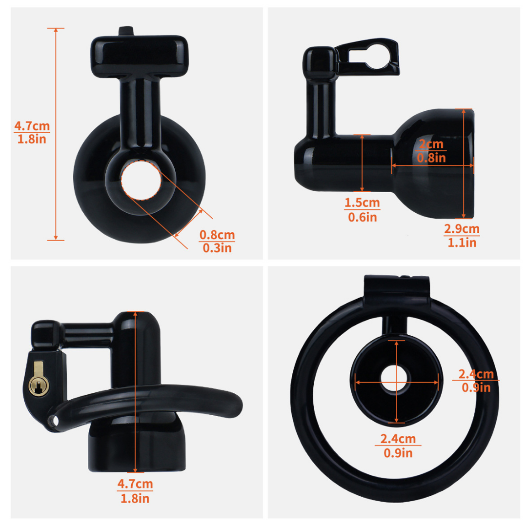 Ultra-Light Hard Resin Inverted Chastity Cage for Men and Sissy Negative Cock Cage