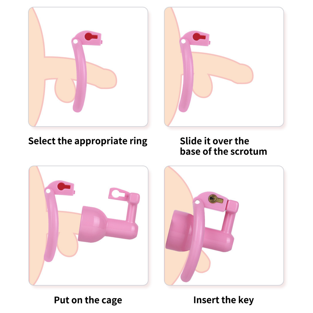Ultra-Light Hard Resin Inverted Chastity Cage for Men and Sissy Negative Cock Cage