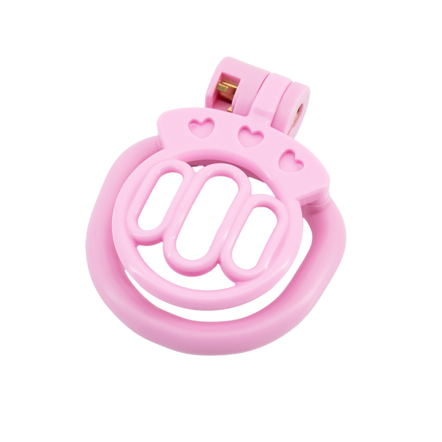 Plastic Mini Chastity Cage with 4 Base Rings Micro Flat Cock Cage for Men and Sissies