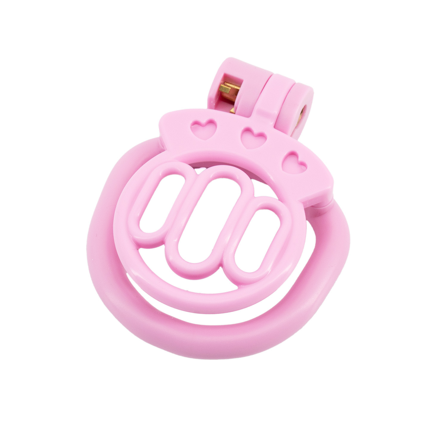 Plastic Mini Chastity Cage with 4 Base Rings Micro Flat Cock Cage for Men and Sissies