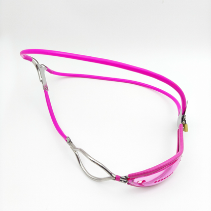 Pink See-Through Female Chastity Belt with Heart Lock Lightweight Chastity Lock for Women