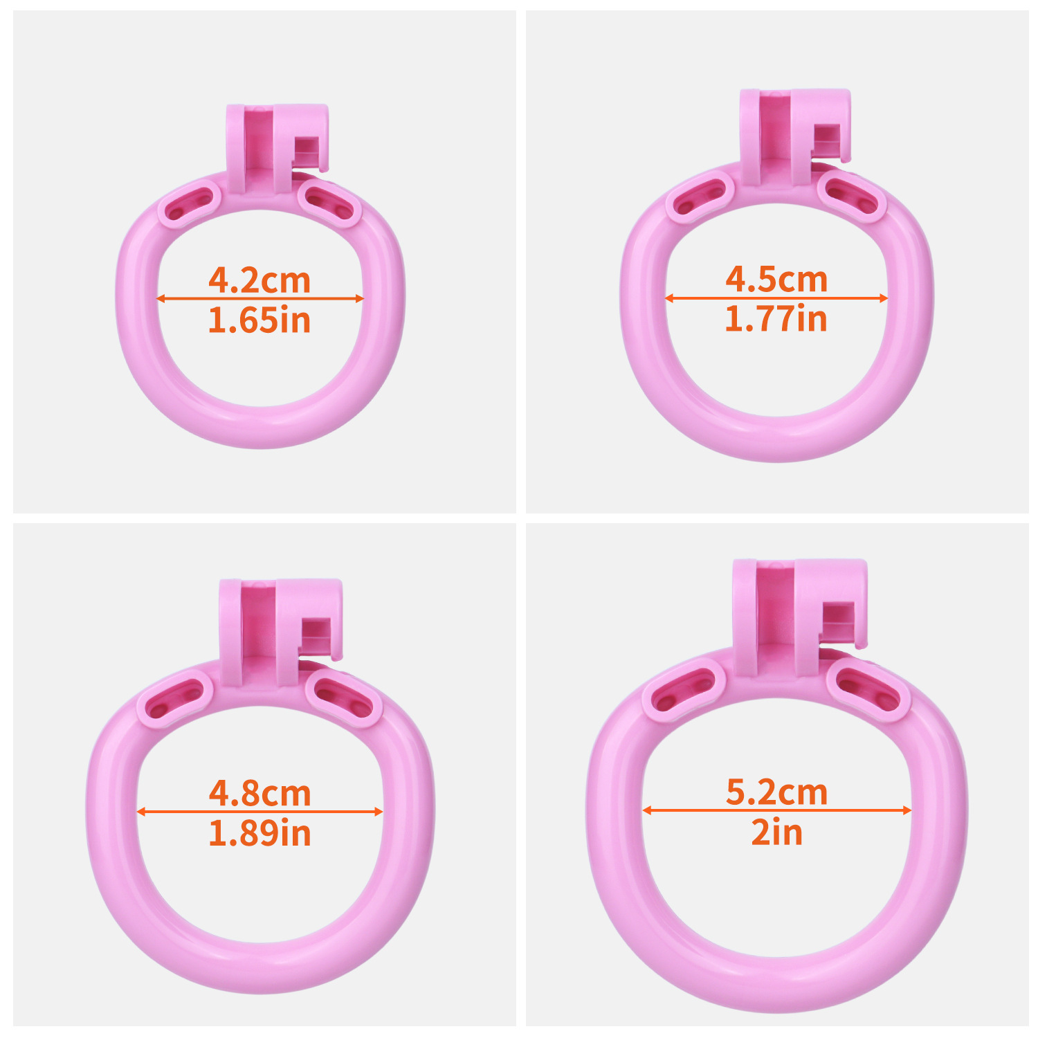 Pink Sissy Inverted Chastity Cage Clitoris Diamond Chastity Lock for Ladyboys
