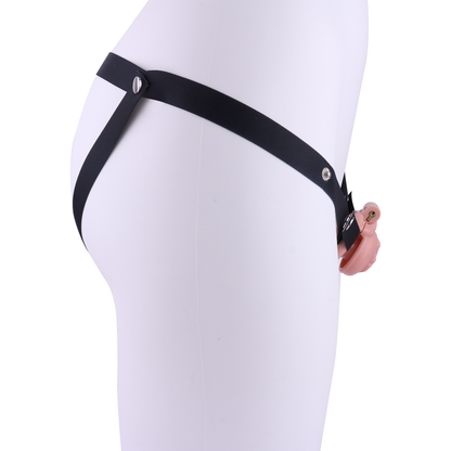 Pink Nude Clitoris Pussy Chastity Cage with Detachable Inverted Plug for Sissy Crossdressers