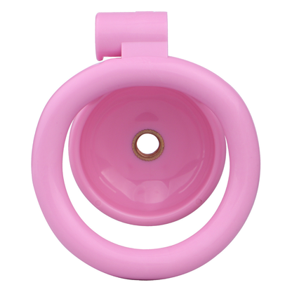 Pink Nude Clitoris Pussy Chastity Cage with Detachable Inverted Plug for Sissy Crossdressers