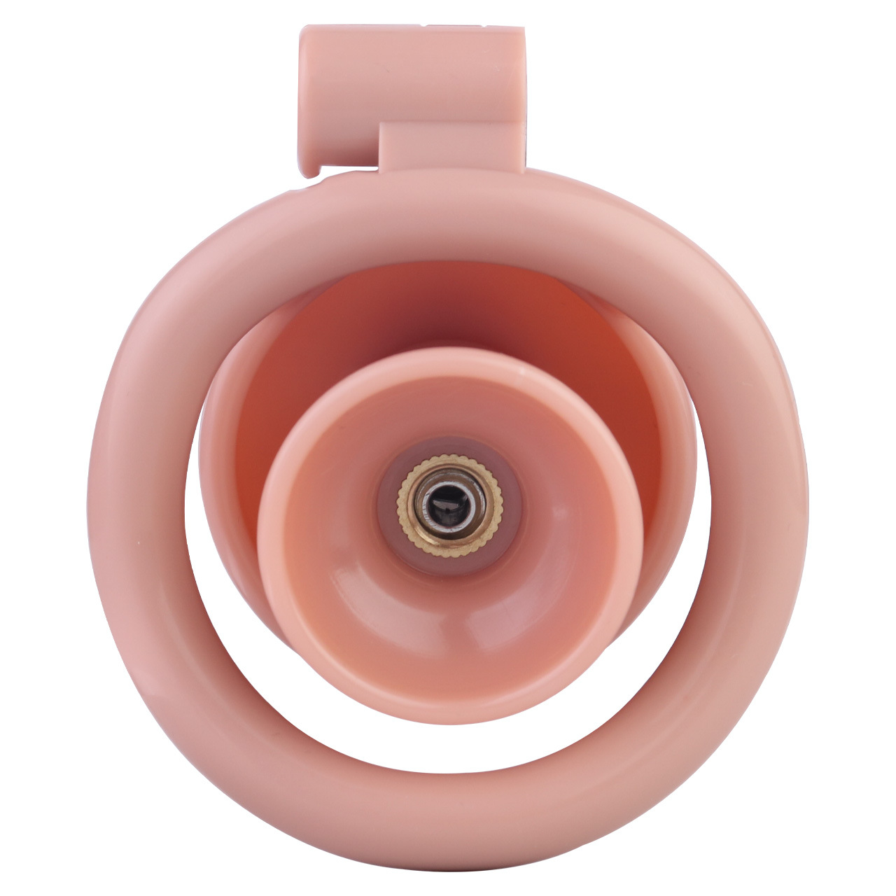 Pink Nude Clitoris Pussy Chastity Cage with Detachable Inverted Plug for Sissy Crossdressers