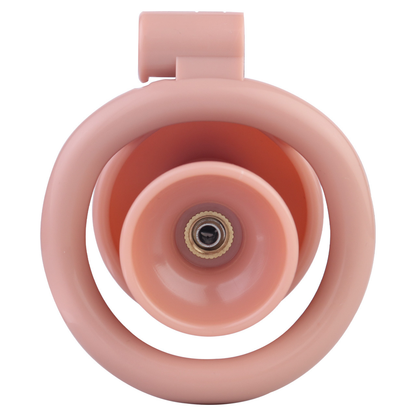 Pink Nude Clitoris Pussy Chastity Cage with Detachable Inverted Plug for Sissy Crossdressers