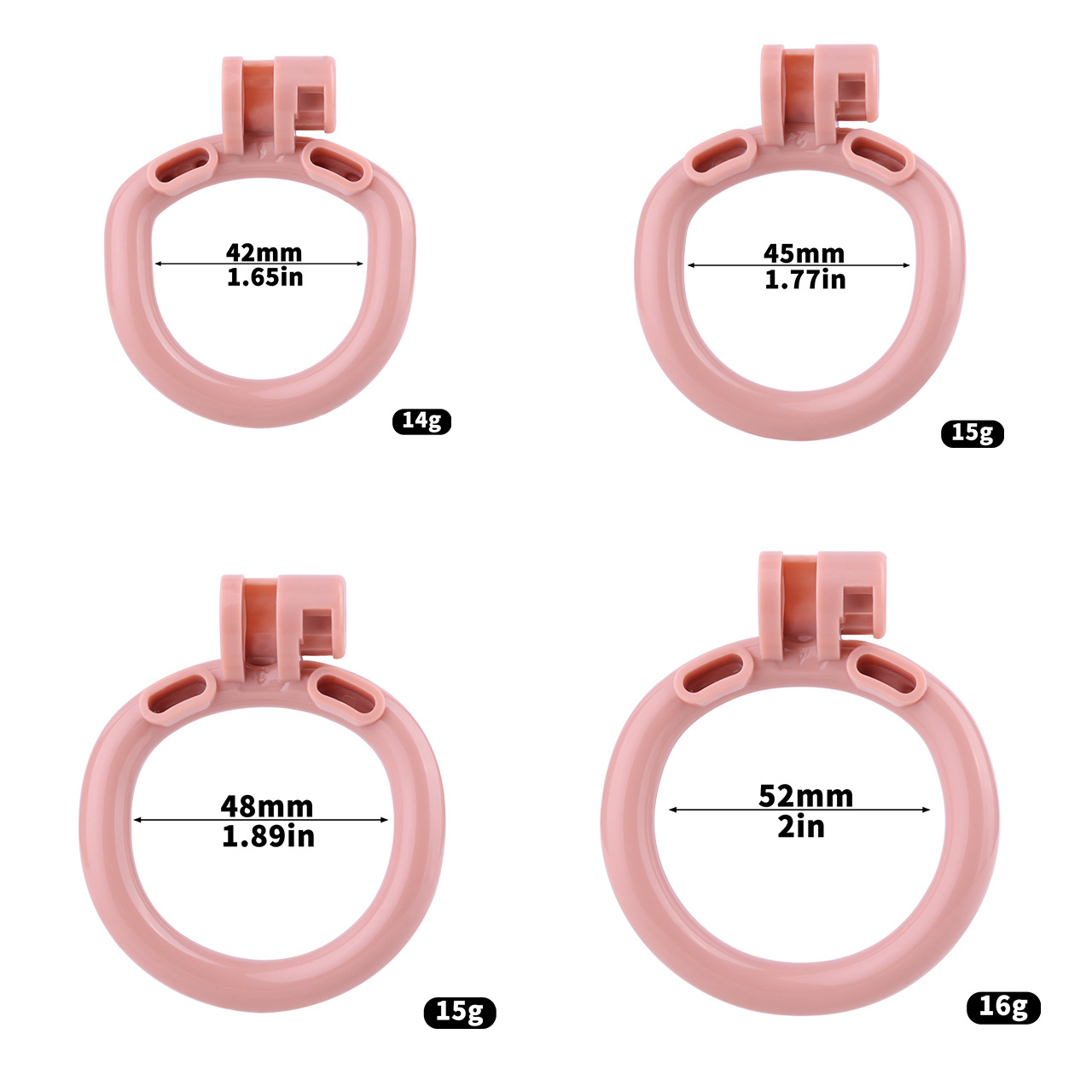 Pink Clitoris Chastity Cage with Detachable Inverted Plug for Sissy Crossdressers