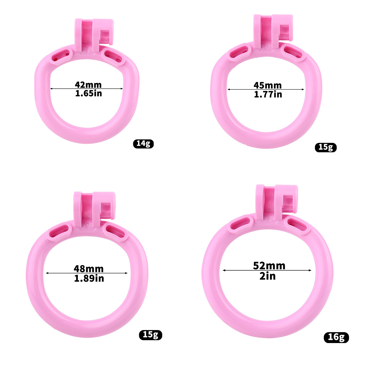 Pink Clitoris Chastity Cage with Detachable Inverted Plug for Sissy Crossdressers