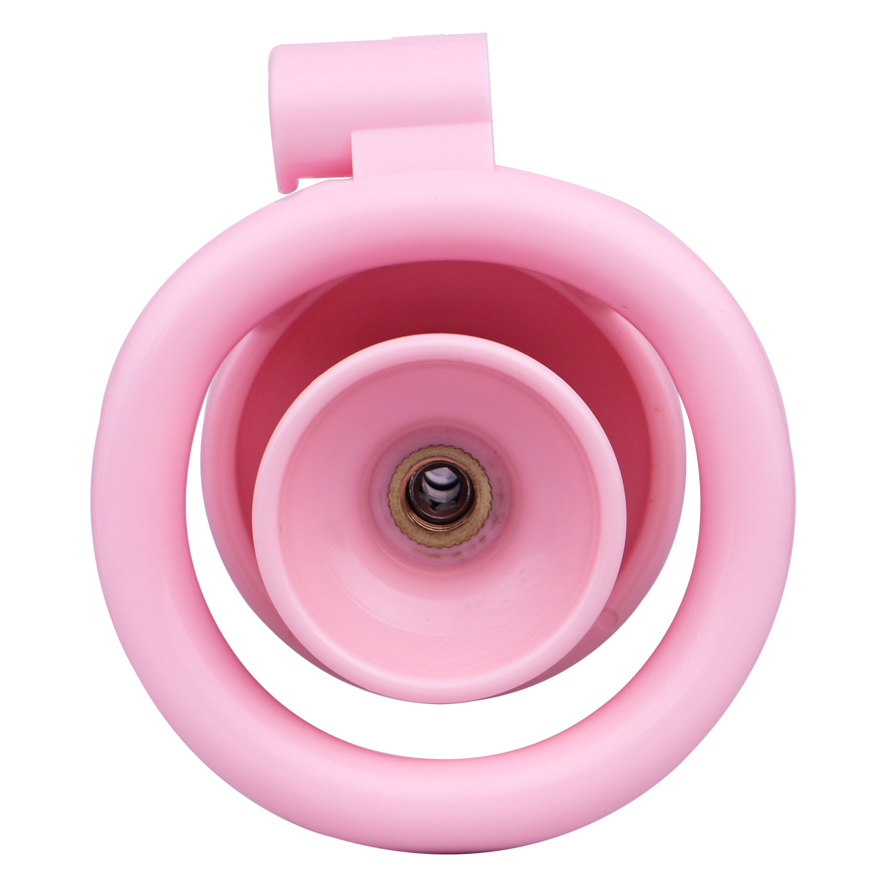 Pink Nude Clitoris Pussy Chastity Cage with Detachable Inverted Plug for Sissy Crossdressers