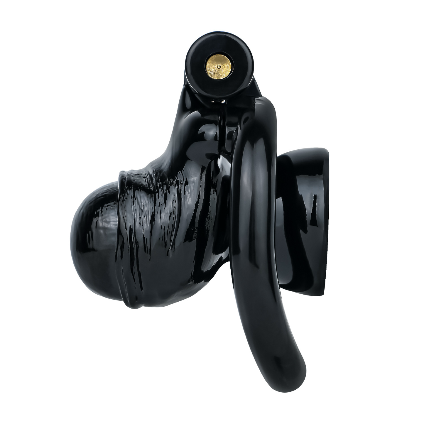 Black Penis-Shaped Inverted Chastity Cage for Men
