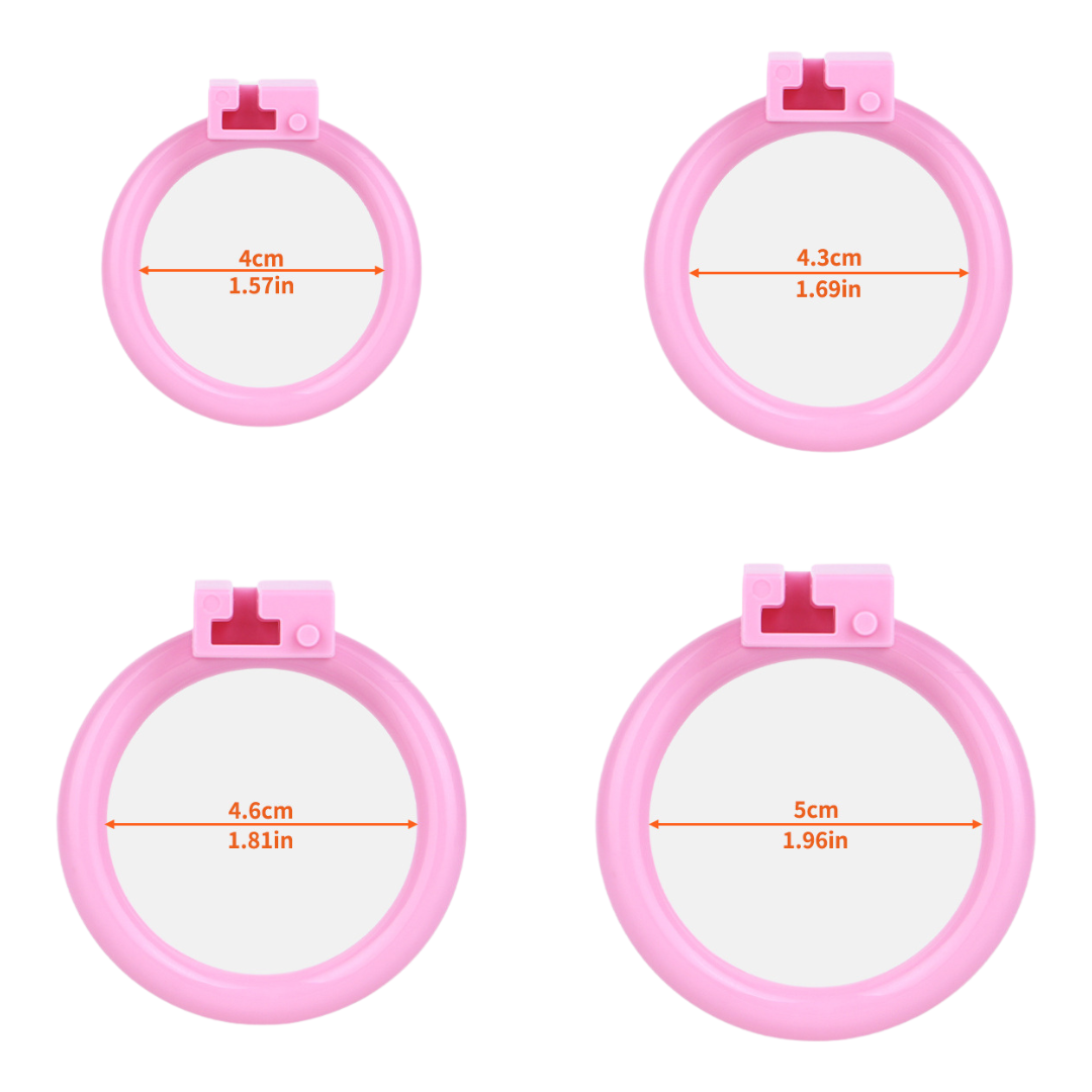 Lightweight Hard Resin Chastity Cage Black & Pink Cock Lock with Soft Pussy Catheter Clitoris Urethral Tube