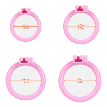 Lightweight Hard Resin Chastity Cage Black & Pink Cock Lock with Soft Pussy Catheter Clitoris Urethral Tube