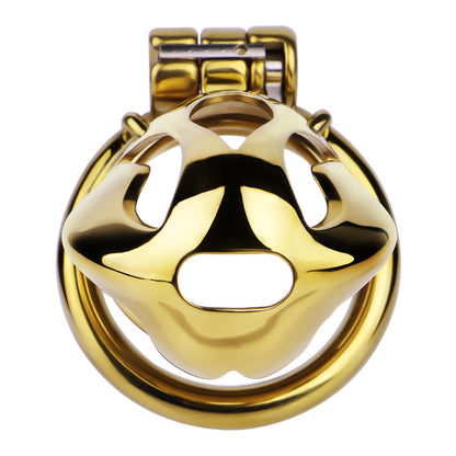 Gold Metal Cobra Chastity Cage - S/M/L - ChastityBondage