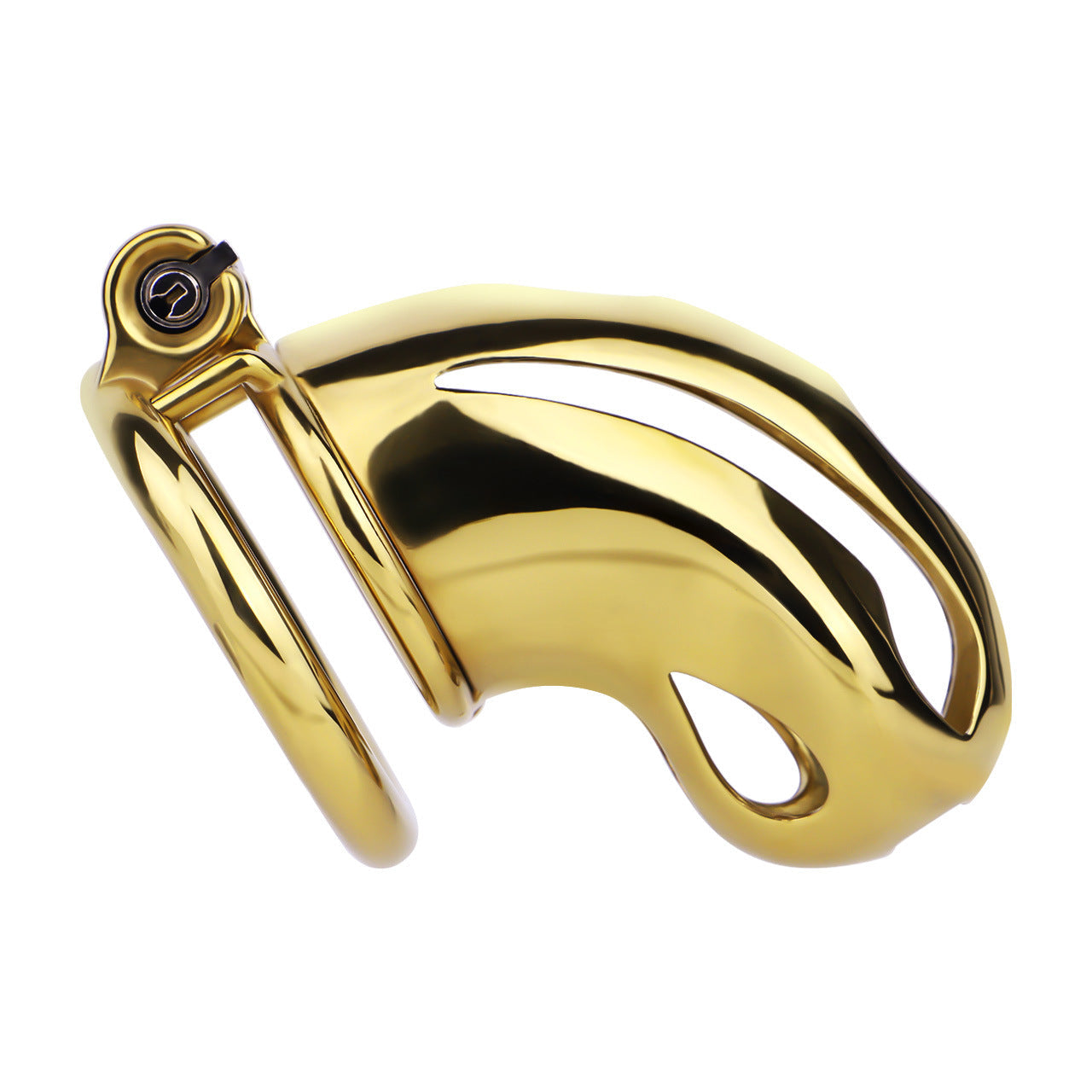 Gold Metal Cobra Chastity Cage - S/M/L - ChastityBondage