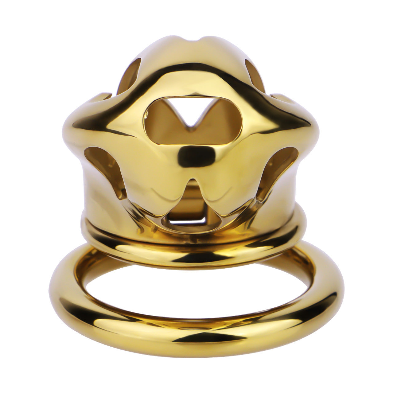 Gold Metal Cobra Chastity Cage - S/M/L - ChastityBondage