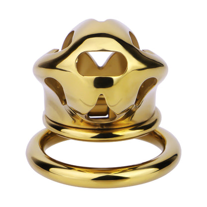 Gold Metal Cobra Chastity Cage - S/M/L - ChastityBondage