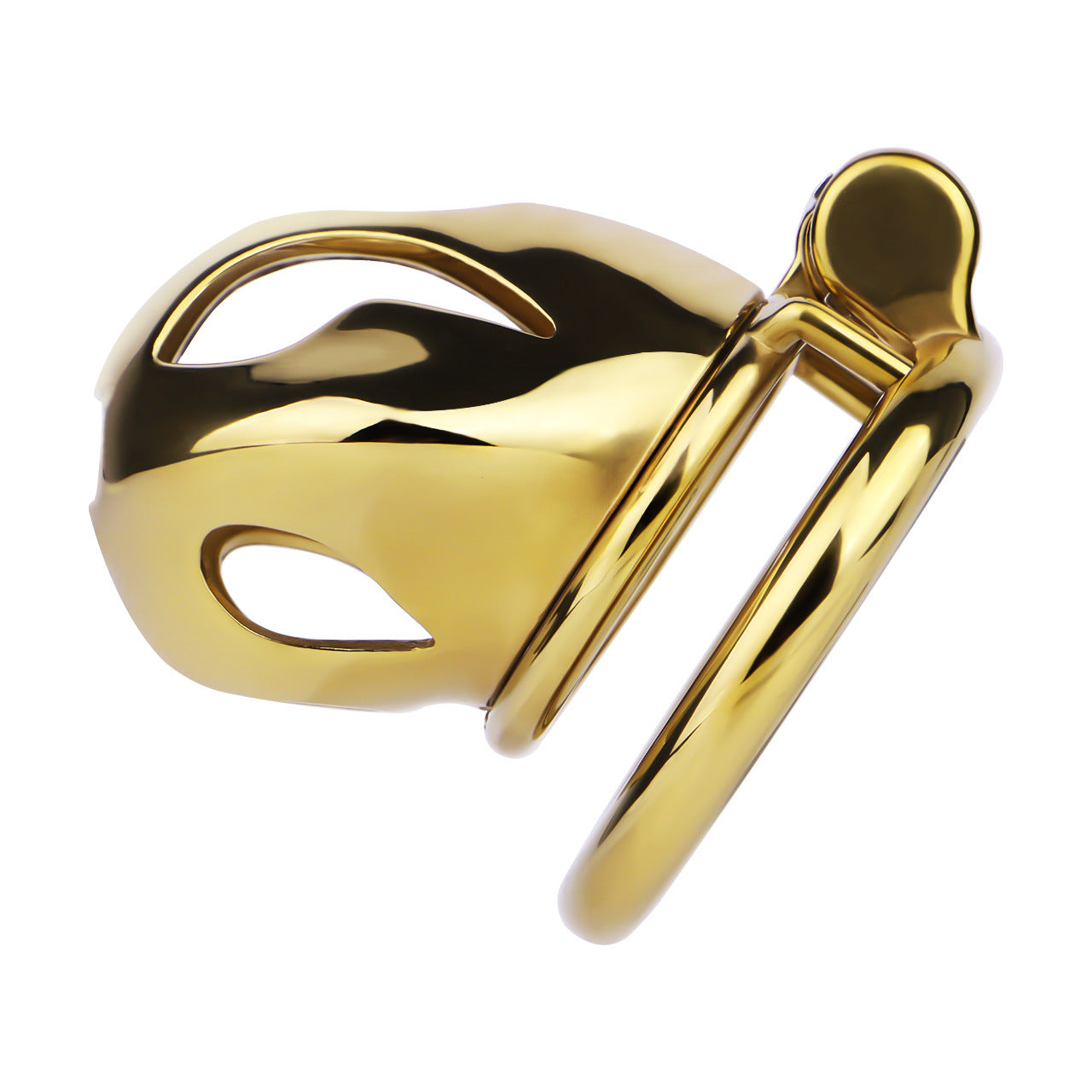 Gold Metal Cobra Chastity Cage - S/M/L - ChastityBondage