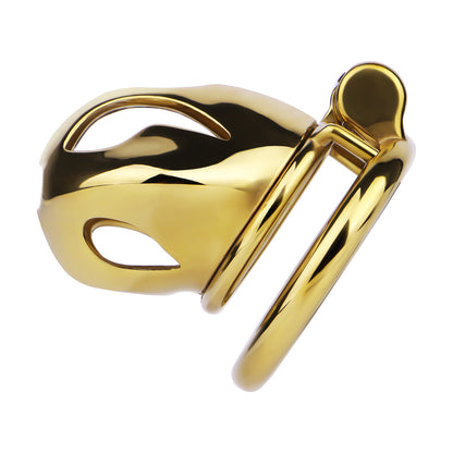 Gold Metal Cobra Chastity Cage - S/M/L - ChastityBondage