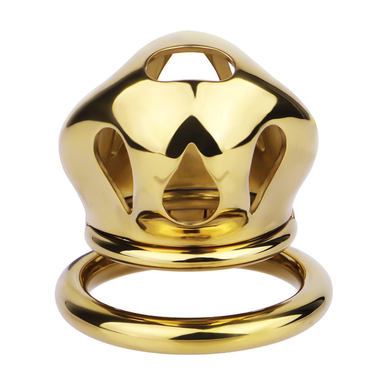 Gold Metal Cobra Chastity Cage - S/M/L - ChastityBondage