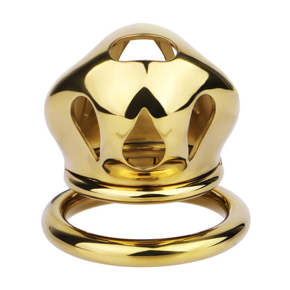 Gold Metal Cobra Chastity Cage - S/M/L - ChastityBondage