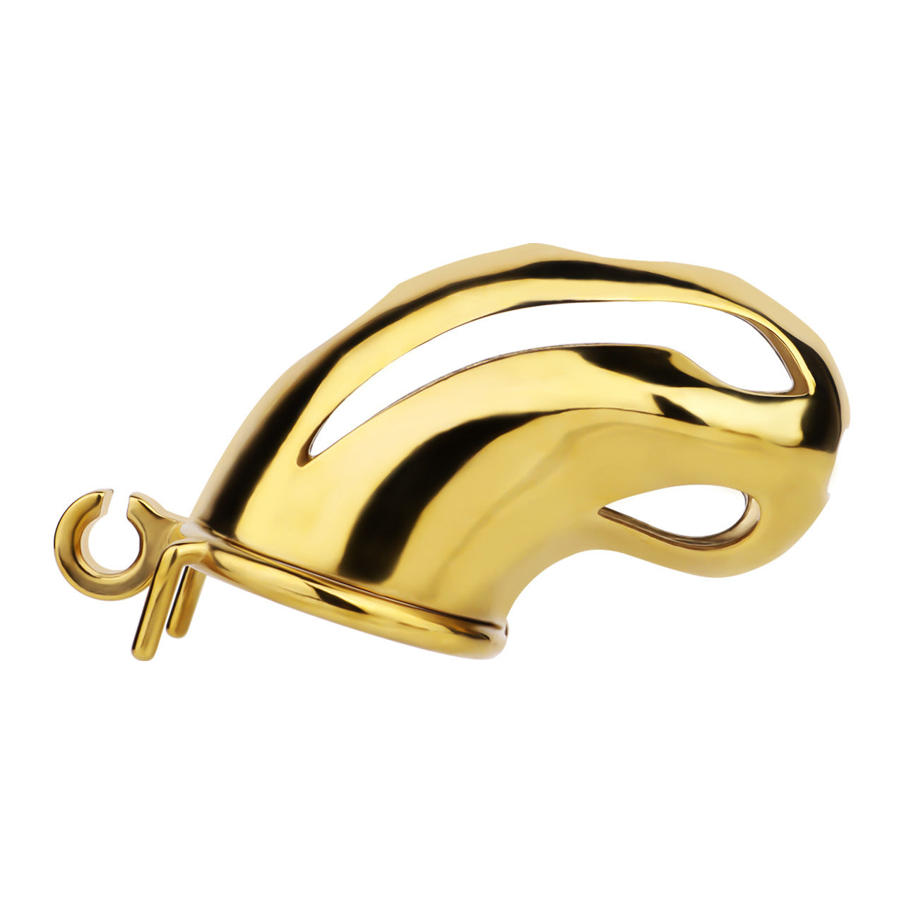 Gold Metal Cobra Chastity Cage - S/M/L - ChastityBondage