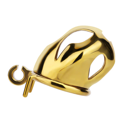 Gold Metal Cobra Chastity Cage - S/M/L - ChastityBondage