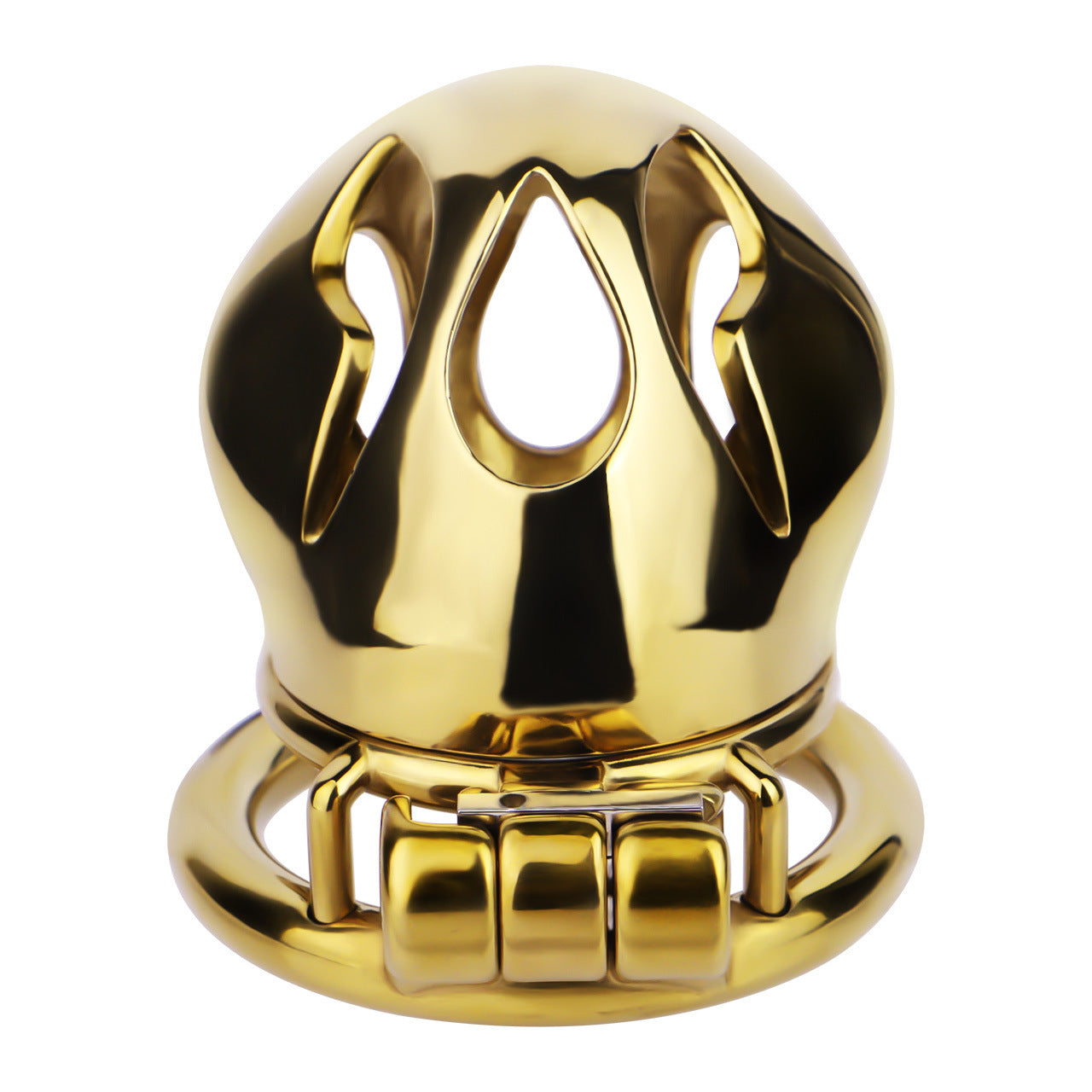 Gold Metal Cobra Chastity Cage - S/M/L - ChastityBondage